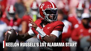 342 TOTAL YARDS 🔥 HIGHLIGHTS from Keelon Russell’s first start for Alabama | ESPN College Football
