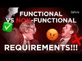 FUNCTIONAL VS NON-FUNCTIONAL REQUIREMENTS JUST WATCH THIS