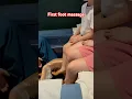 BOY s first foot massage experience in China