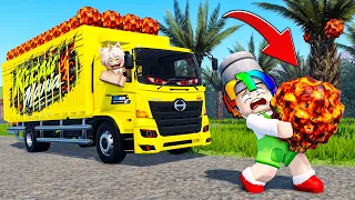 DUNDUN & LEMON JADI TUKANG ANTAR KELAPA SAWIT NAIK TRUK DI ROBLOX!