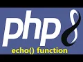 Echo Function in PHP in Hindi 05 PHP Tutorial for Beginners