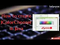 How to create JColorChooser in Java in NetBeans Java Swing