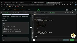 Java Second Largest Element of An Array Practice GeeksforGeeks
