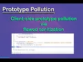 Client-side prototype pollution via flawed sanitization Prototype Pollution attack