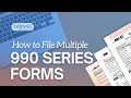 File Multiple IRS Form 990s for the Same Tax Year 990 N 990 EZ 990 990 PF Explained