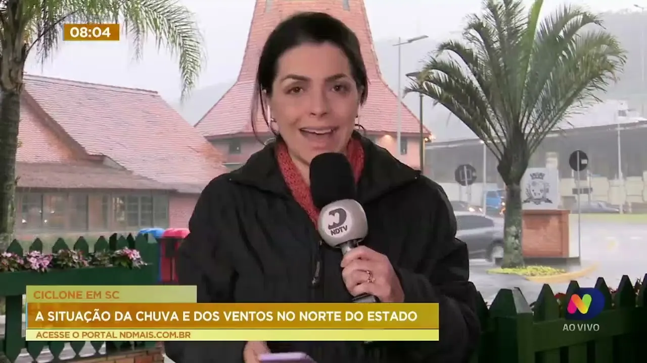 Fortes chuvas e ventos também causas transtornos na região Norte de SC