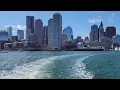 Boston Skyline Skyscrapers from Charlestown Ferry