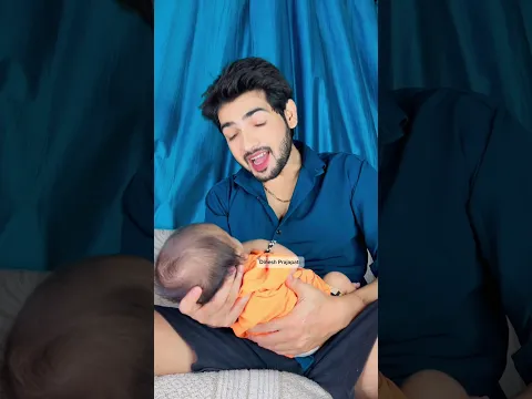 बेबी की बात सुनकर पापा भी सोच में पड़ गए 😂#comedy #funny #newbornbaby @falakshahid
