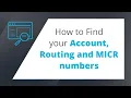 How to Find your Account Routing and MICR Numbers