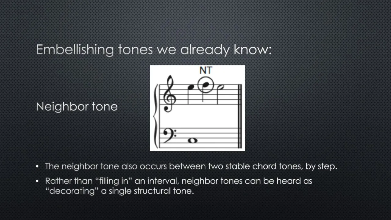 Music Theory 1: Embellishing Tones