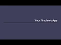 Ionic Framework - React Course Teaser Ionic App Wizard