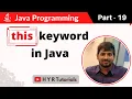 P19 - This keyword in Java Core Java