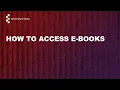 How to access e-books