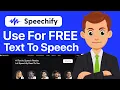 How To Use Speechify For Free Text To Speech AI For FREE