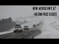 Winter Storm Shuts Down New Mexico HWY 87 and the Raton Pass on 1-9-26