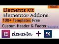 Elementor Page Builder Free Addons Elements kit Elementor addons Elementor Tutorials in hindi