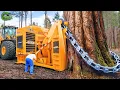 Download Lagu Mesin Pemotong Pohon Gergaji Rantai Besar Tercepat dan Sangat Berbahaya | Monster Stump Removal E...