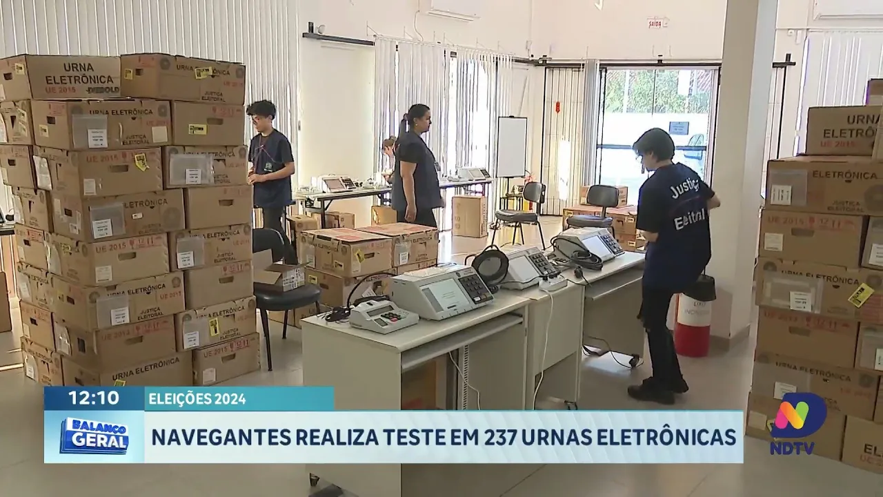 Navegantes testa 237 urnas eletrônicas para as eleições 2024