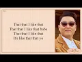 Lagu PSY - That That (Prod. \u0026 ft. SUGA of BTS) Easy Lyrics