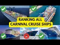 Every Carnival Cruise Ship RANKED from Worst to Best 2025 Edition