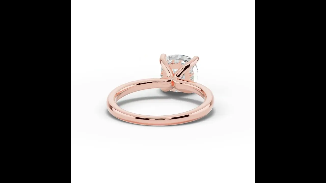 Cushion Lustre Hidden Halo Solitaire