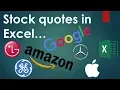 Stock quotes from Yahoo Finance into Excel VBA - Macro included
