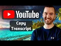 How To Copy YouTube Transcript 2024 YouTube Transcript Copy Paste