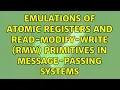 Emulations of atomic registers and read-modify-write RMW primitives in message-passing systems