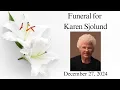 Funeral Service for Karen Sjolund