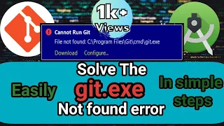 Solve the error git exe not found error in Android Studio in 2020 Too easy steps to follow