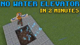 WATERLESS Bubble Elevator Tutorial Minecraft Bedrock 1 21 6