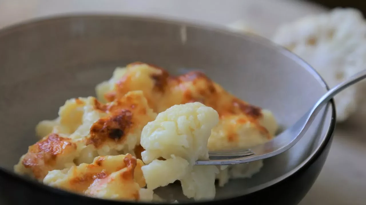 Cheesy cauliflower gratin: love cauliflower again!