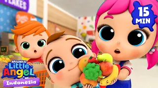 Belanja Buah dan Sayur di Pasar Swalayan | Little Angel Bahasa Indonesia | Kartun dan Lagu Anak