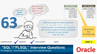 Oracle PL SQL interview question How to Exclude duplicate records while insertion PART2