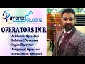 Operators in R Language Arithmetic Relational Logical Assignment Miscellaneous Operators