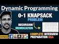 Knapsack Problem using dynamic programming complete Recursive solution with memoization