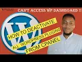 How to deactivate plugins from cPanel