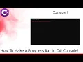 How to make a progress bar in C Console