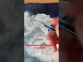 Thunderhead clouds with watercolor