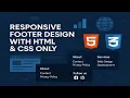 Responsive Footer Design with HTML CSS Only