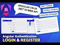 Angular 21 NET 10 Web API Full Guide Authentication CRUD Login Register Signal Forms