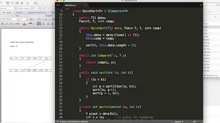 c quick sort with generics in 6 min