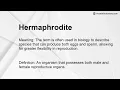 Hermaphrodite Meaning