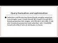 017 Query Evaluation And Optimization