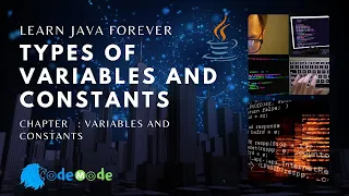 Types of variables and constants in Java Java Programming