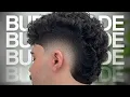 PERFECT Burst Fade on Curly Hair Step-By-Step Barber Tutorial