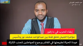 مؤامرة من الجيش لخلق فتنة بين عبدالواحد محمد نور وتأسيس الدعم السريع لإبقاء الحرب في دارفور 