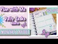 Plan With Me March Daily Tasks pages Monthly Layout using Book Babe Stickers