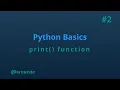 print function - python basics tutorial p2