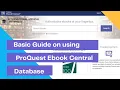 Basic Guide on using ProQuest Ebook Central Database - College Writing Skills with Readings
